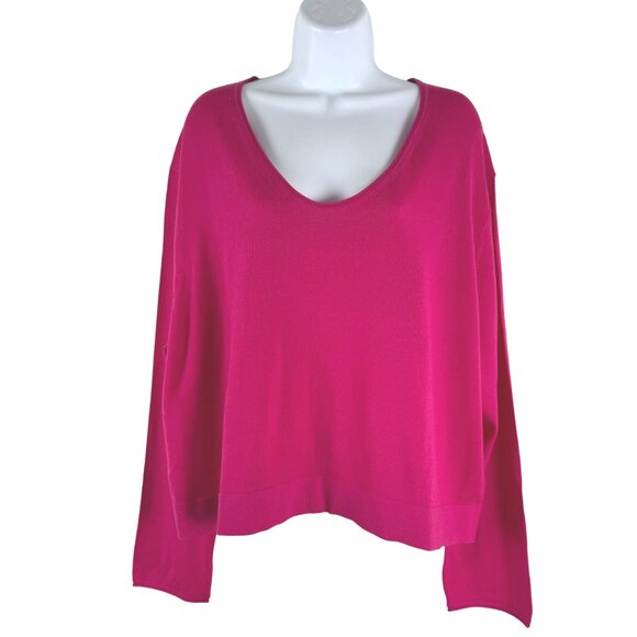 Banana Republic Merino Wool Cropped Sweater Top Womens 2XL Pink NWT TP-3558 - Picture 1 of 10